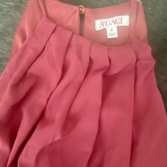 Elegant Burgundy Jumpsuit - Picture 3 of 6